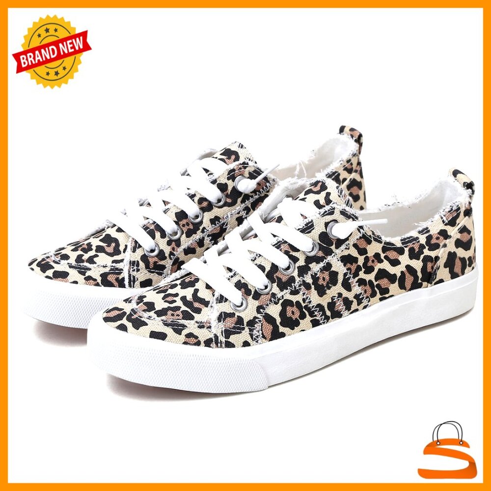 Canvas Slip On Sneakers Fashion Sneaker Leopard Print Y2k Retro Chic Comfy